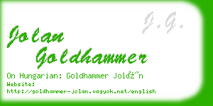jolan goldhammer business card